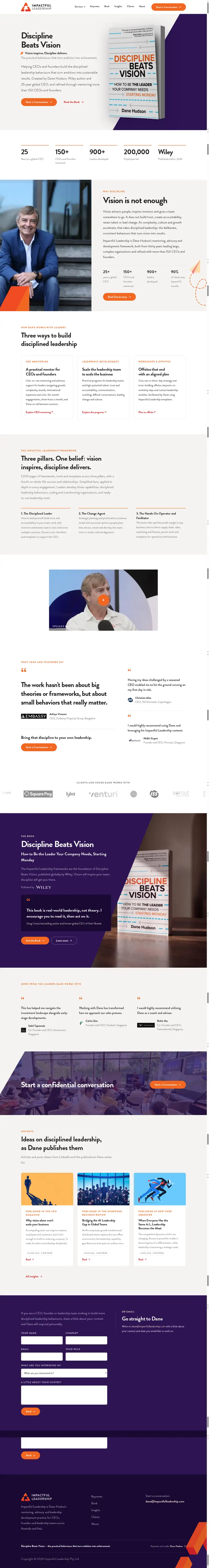 impactfulleadership.com, full page