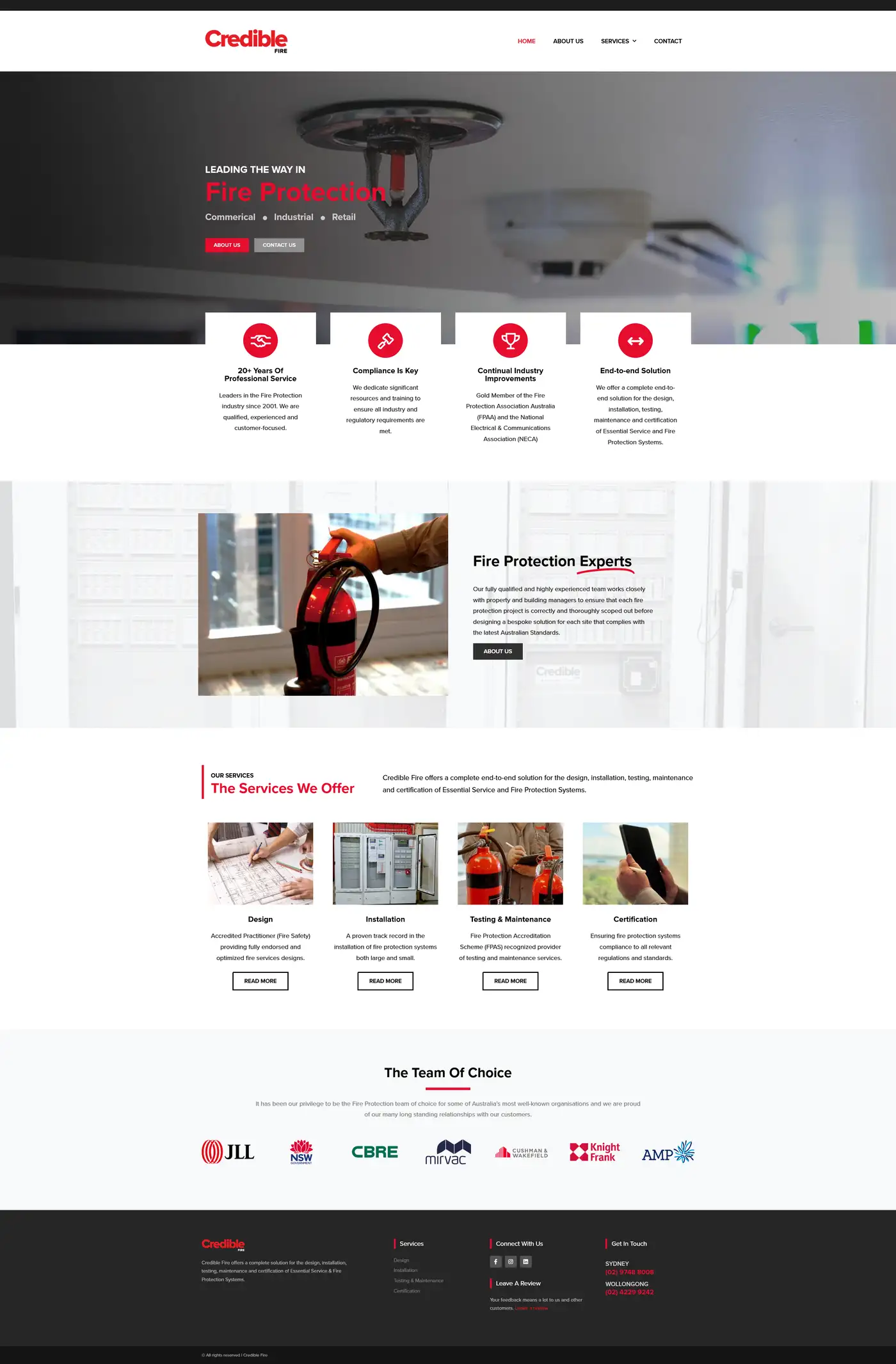 Credible Fire website