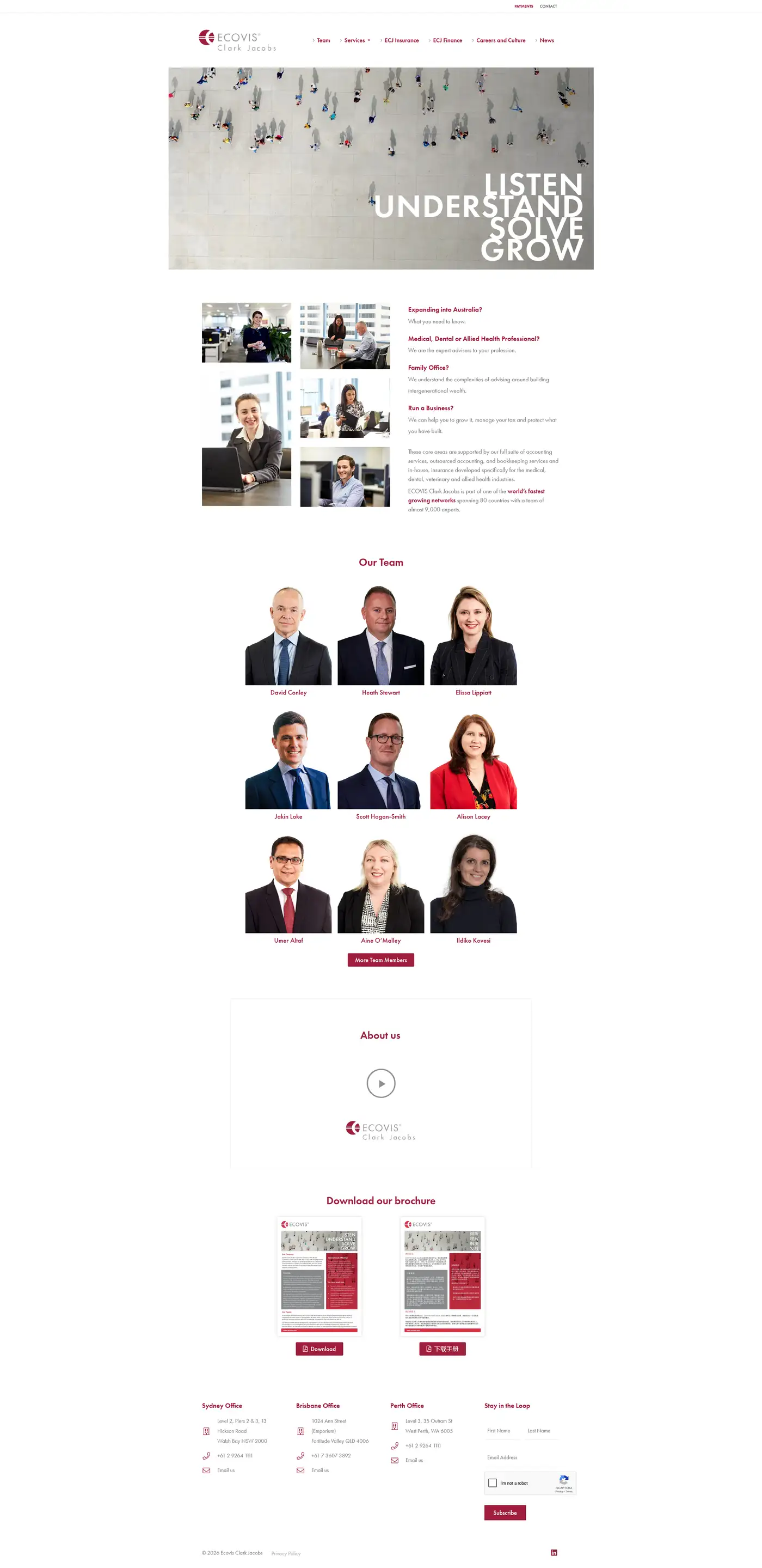 ECOVIS Clark Jacobs website